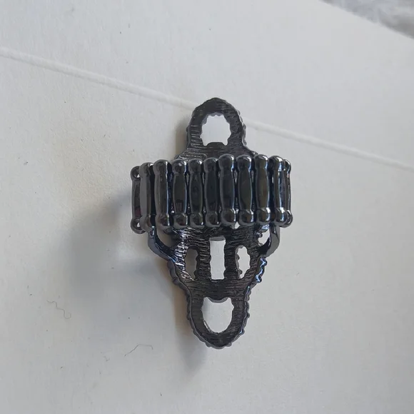 Paparazzi Metallic Black Statement Ring - Picture 5 of 10